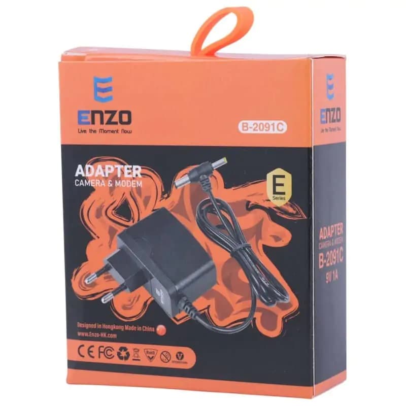آداپتور مودم کمبو 9 ولت 1 آمپر Enzo B-2091C دوسر — تصویر ۲