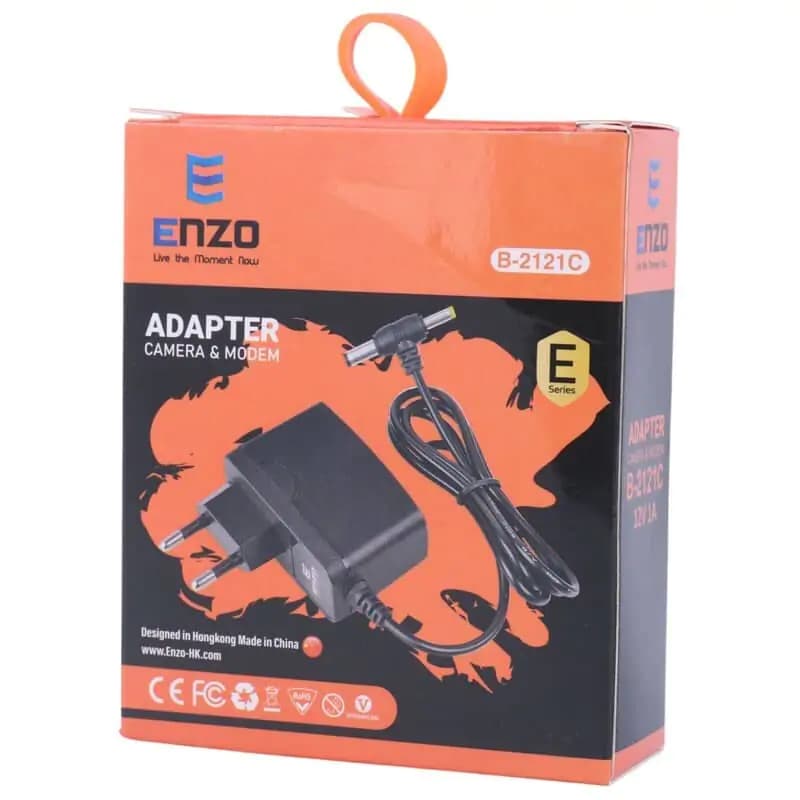 آداپتور مودم کمبو 12 ولت 1 آمپر Enzo B-2121C دوسر — تصویر ۲