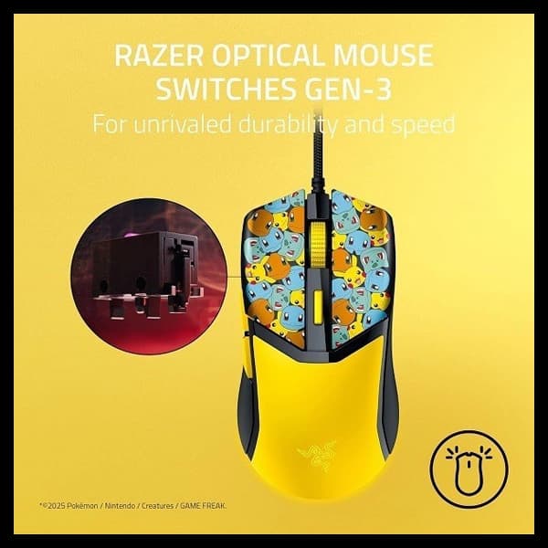 موس گیمینگ ریزر مدل Razer Cobra RGB Pokémon Edition — تصویر ۴