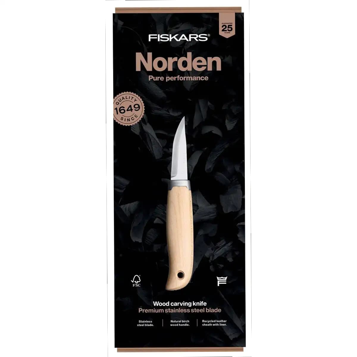 چاقوی کنده‌کاری و چوب‌تراشی فیسکارس سری نوردن Norden Wood Carving Knife — تصویر ۲
