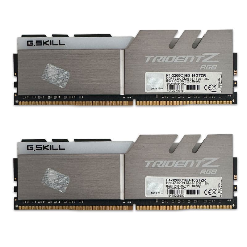 پک 16 گیگ رم Trident Z RGB 16GB (8×2) DDR4 3200Mhz استوک در حد نو — تصویر ۴