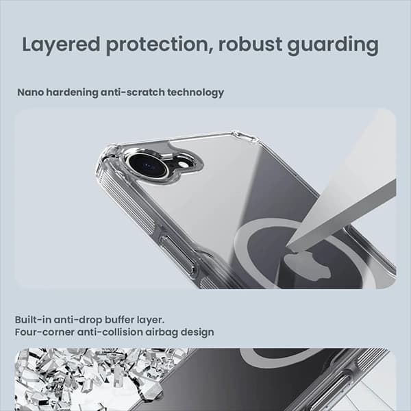 قاب Apple Iphone 16e نیلکین مدل Nature TPU Pro Magnetic Case — تصویر ۵
