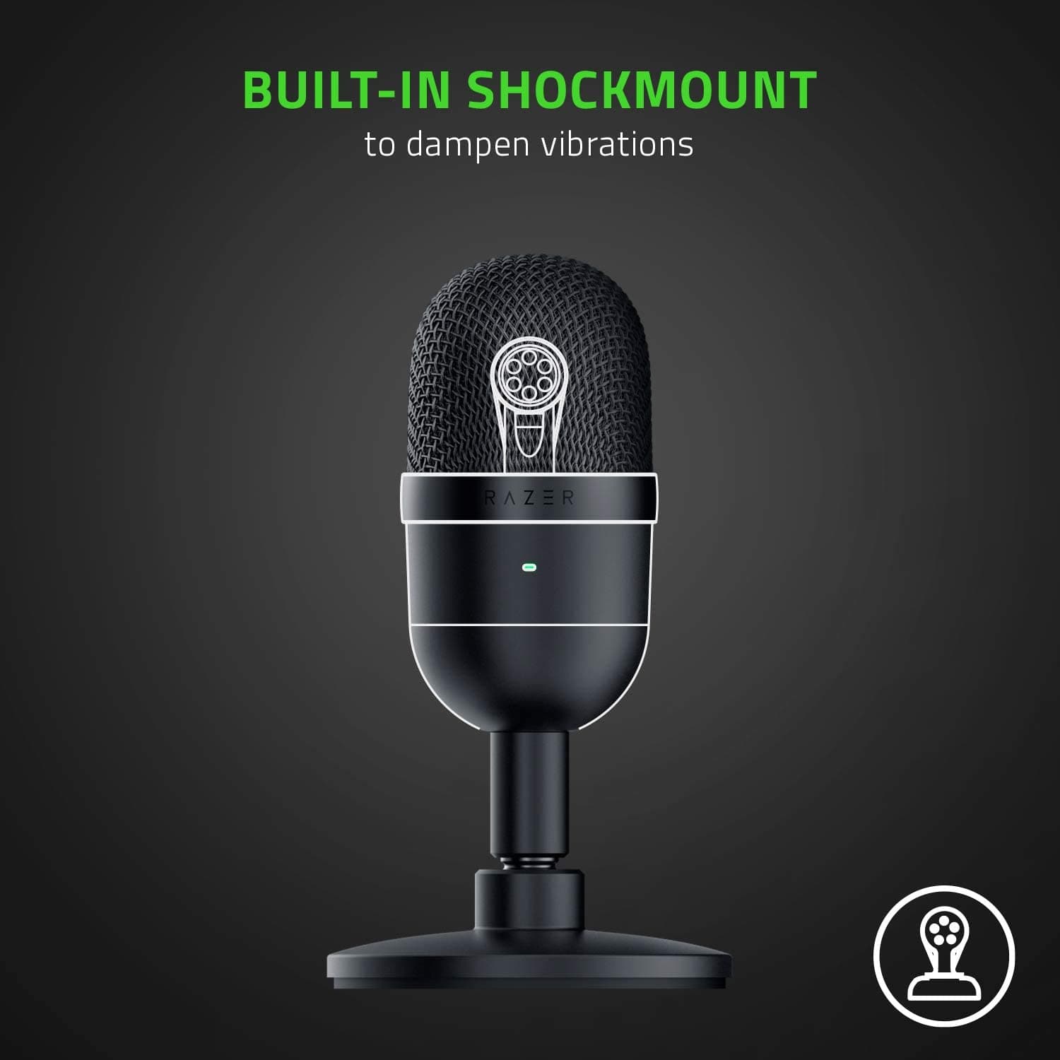 میکروفون گیمینگ و استریم ریزر مدل Razer Seiren Mini ( غیراصل-جعبه باز) — تصویر ۳