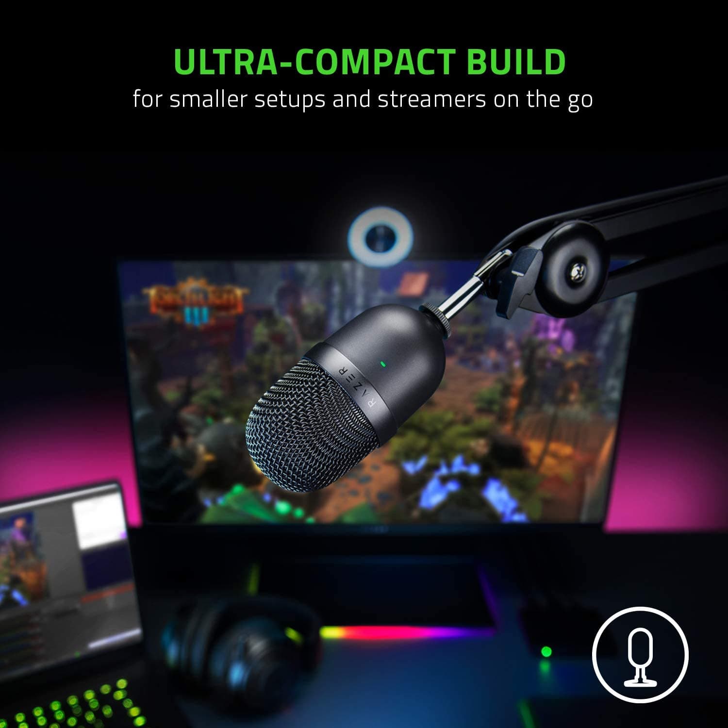 میکروفون گیمینگ و استریم ریزر مدل Razer Seiren Mini ( غیراصل-جعبه باز) — تصویر ۵