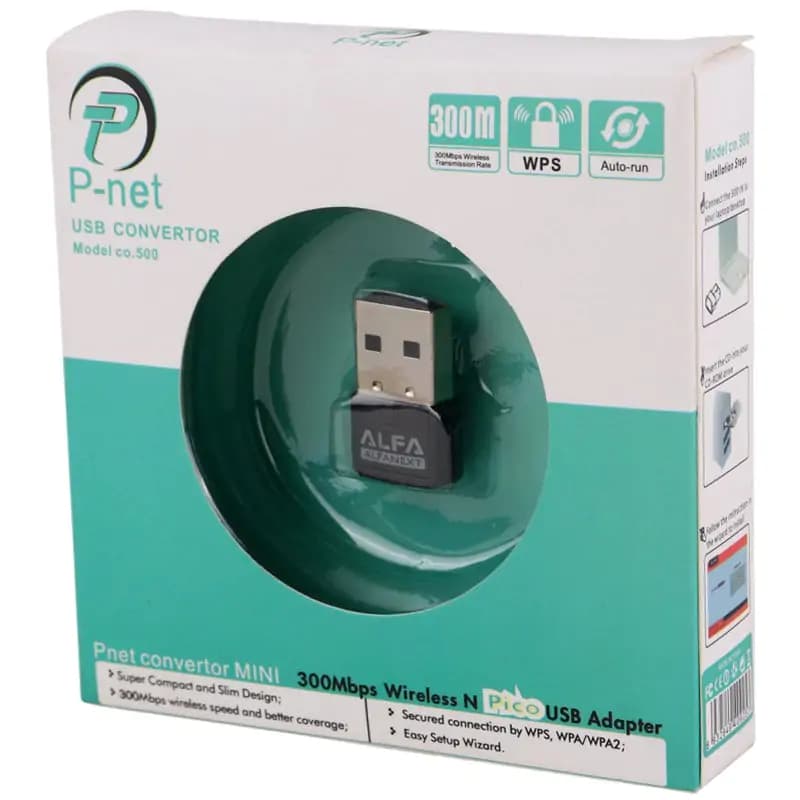 کارت شبکه بی سیم پی نت مدل CO.500 300Mbps — تصویر ۲