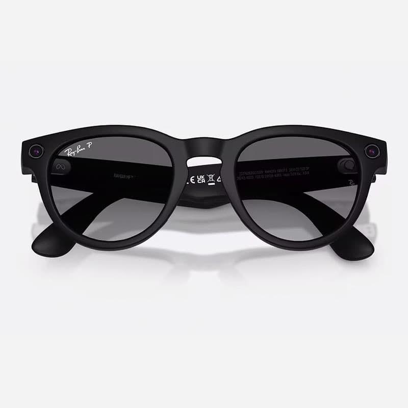 عینک هوشمند ری بن متا Ray-ban Meta Headliner Matte Black Polarized Gradient Graphite RW4013 – Gen 2 — تصویر ۵