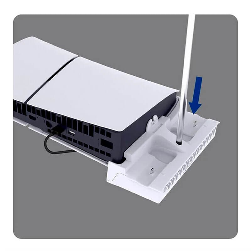 پایه افقی و خنک کننده چندمنظوره PS5 PGTECH مدل GP-533 RGB — تصویر ۴