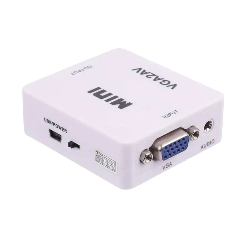 مبدل VGA به AV مدل MINI با ورودی AUX صدا — تصویر ۶