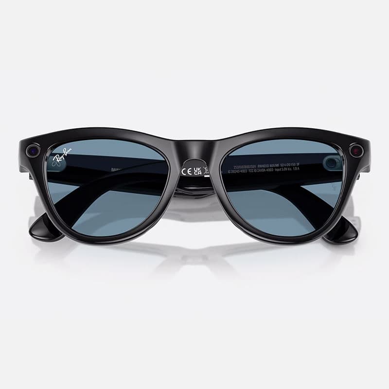 عینک هوشمند ری بن متا Ray-ban Meta Skyler Shiny Black Clear/Cerulean Blue Transitions RW4010 – GEN 1 — تصویر ۸