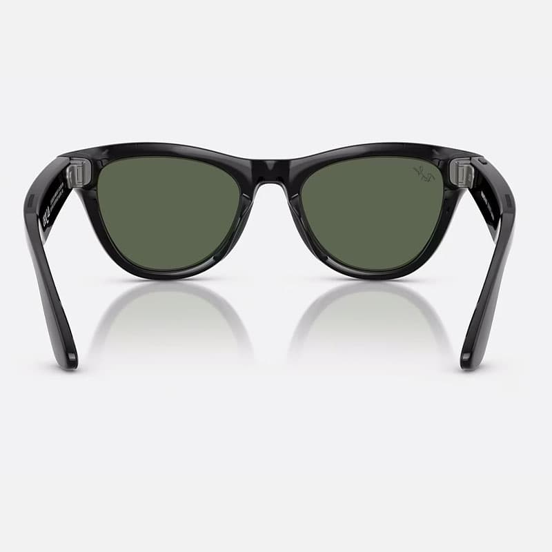 عینک هوشمند ری بن متا Ray-ban Meta Skyler Shiny Black G15 Green RW4010 – GEN 1 — تصویر ۵