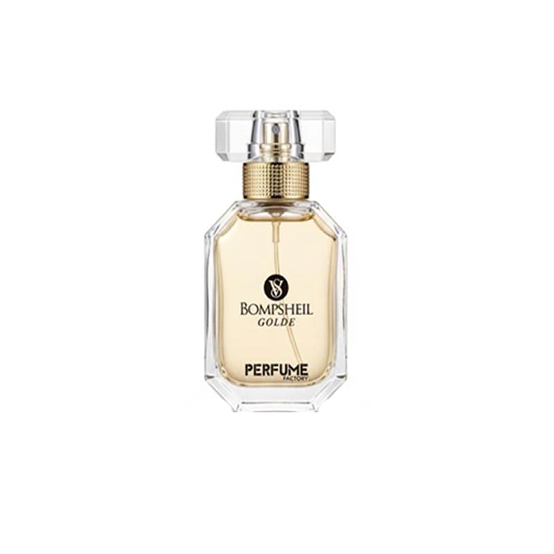 ادکلن مینیاتوری زنانه بامب شل گلد برند پرفیوم فکتوری حجم ۳۰ میل Bobmsheil GoldPerfume Factory