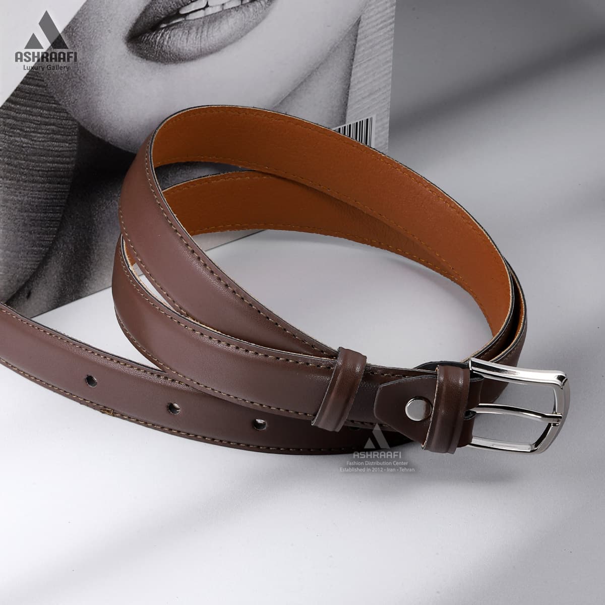 کمربند چرمی زنانه Leather Belt BL163 — تصویر ۴