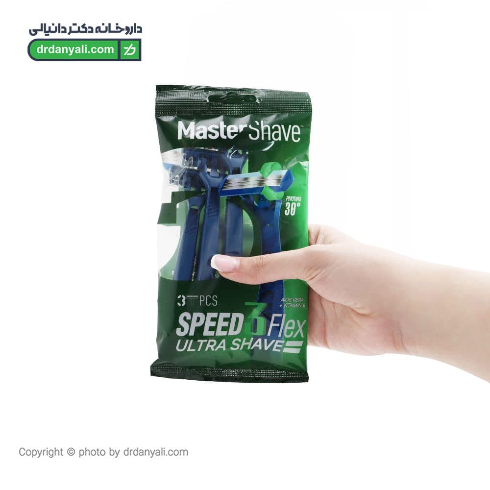 خودتراش مردانه 3 لبه مستر شیو مدل Speed 3 Flex بسته 3 عددی — تصویر ۲