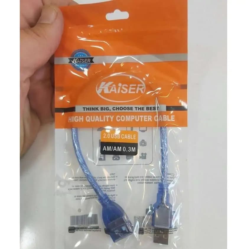 کابل افزایش طول USB 2.0 کایزر AM/AF به طول 30 سانتی متر — تصویر ۳
