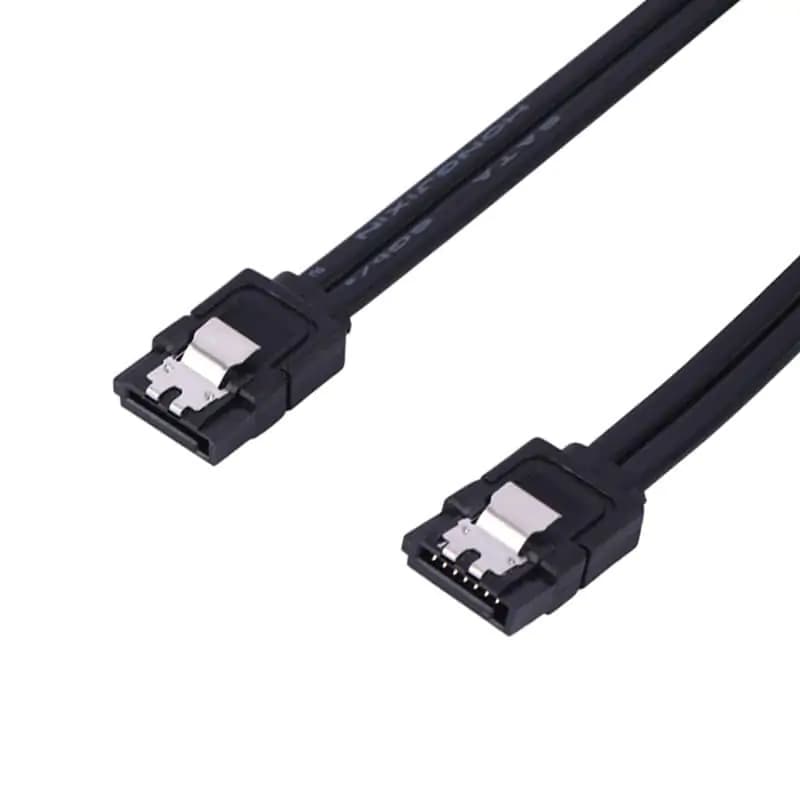 کابل دیتا ساتا 40CM قفل دار چپقی SATA3 کایزر سرعت 6 Gaps — تصویر ۲