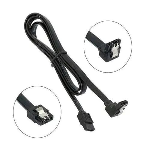 کابل دیتا ساتا 40CM قفل دار چپقی SATA3 انوشان سرعت 6 Gaps — تصویر ۳