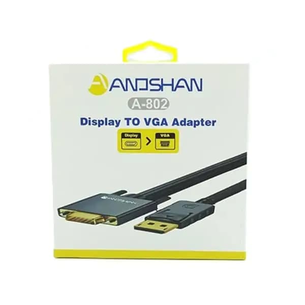 کابل DISPLAY به VGA انوشان مدل A-802 به طول ۱.۸ متر — تصویر ۴