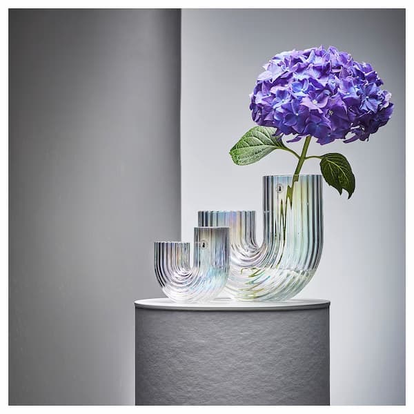 گلدان شیشه ای ایکیا RAFFELBJORK – ارتفاع 20cm — تصویر ۳