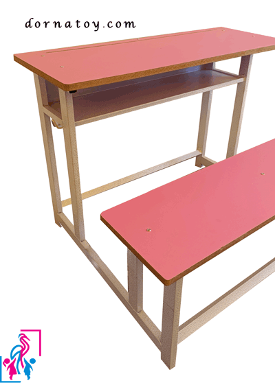 میز و نیمکت دو نفره متصل — تصویر ۳
