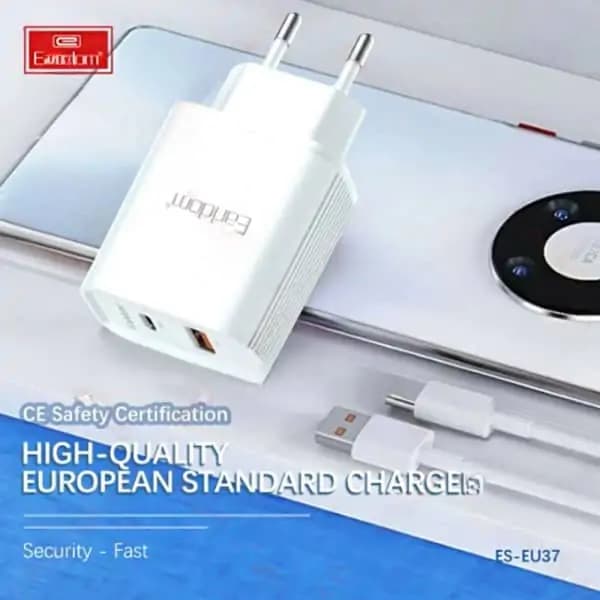 شارژر دیواری 35 وات ارلدام مدل ES-EU37 — تصویر ۳