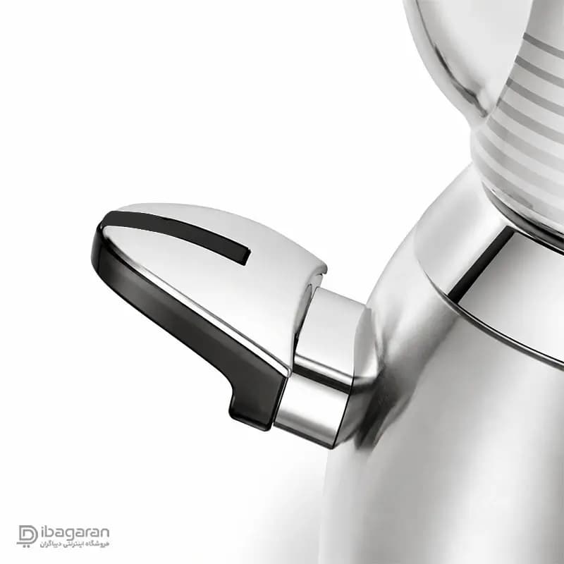 کتری و قوری استیل 5 لیتری شیردار دسته مشکی ریور مدل 3873 — تصویر ۶