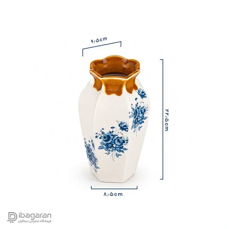 گلدان خمره ای سنگی مدل گل باران — تصویر ۲