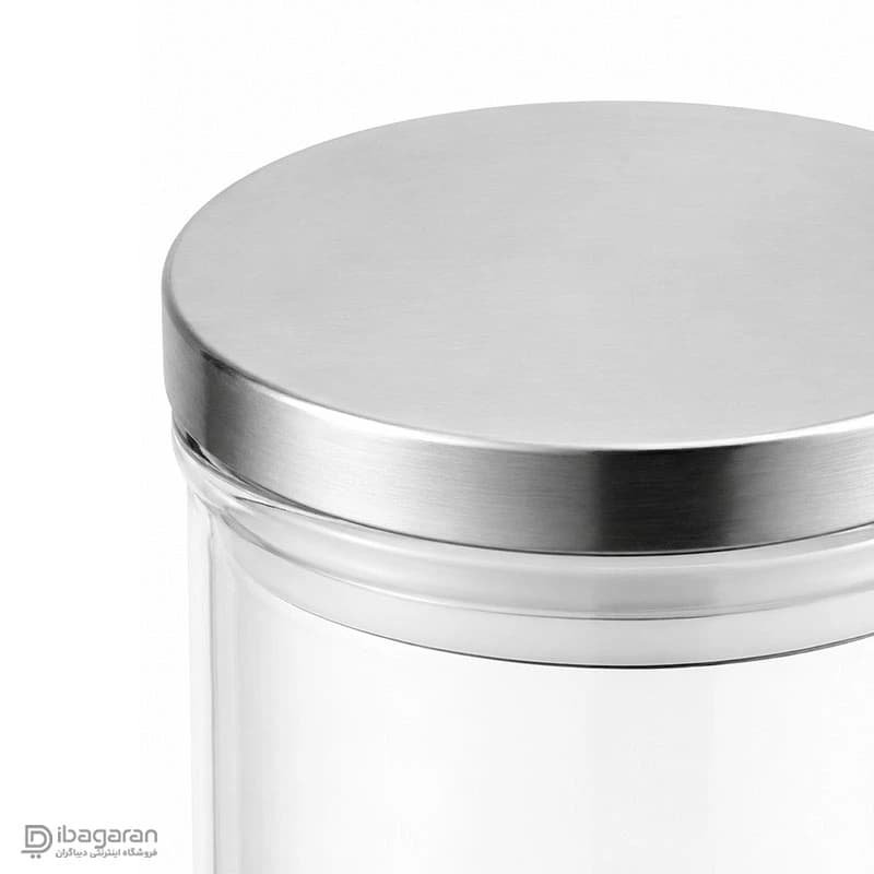 بانکه شیشه ای درب استیل ریور — تصویر ۴
