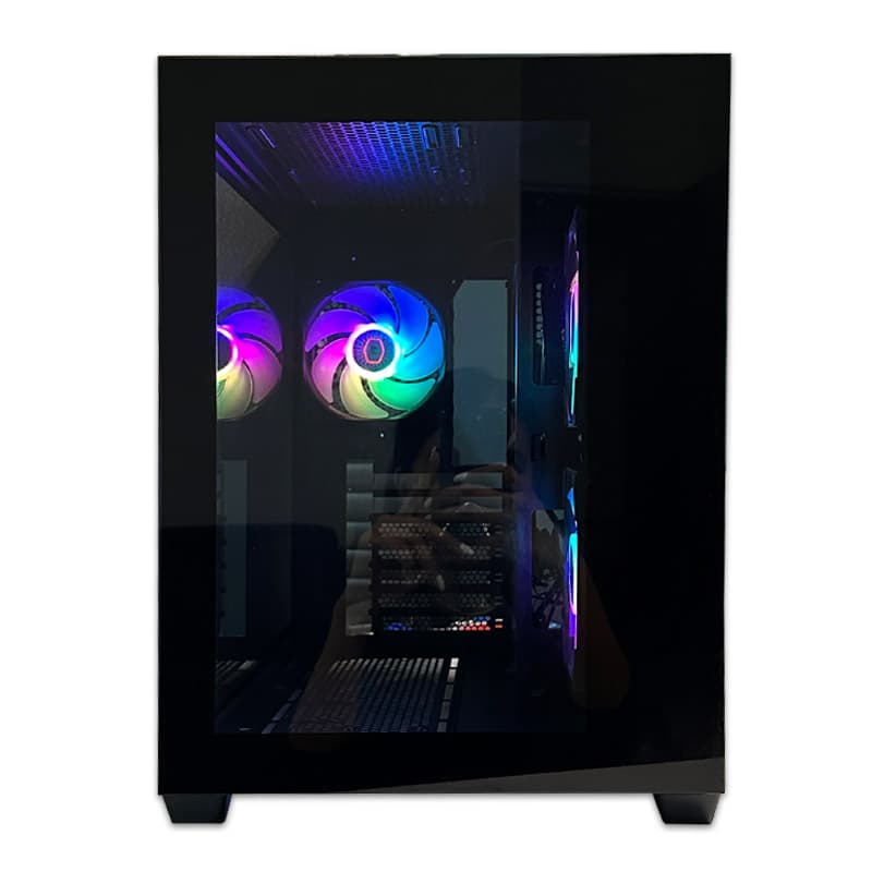 قاب کیس کامپیوتر اف اس پی FSP CMT 380 Black استوک در حد نو — تصویر ۲