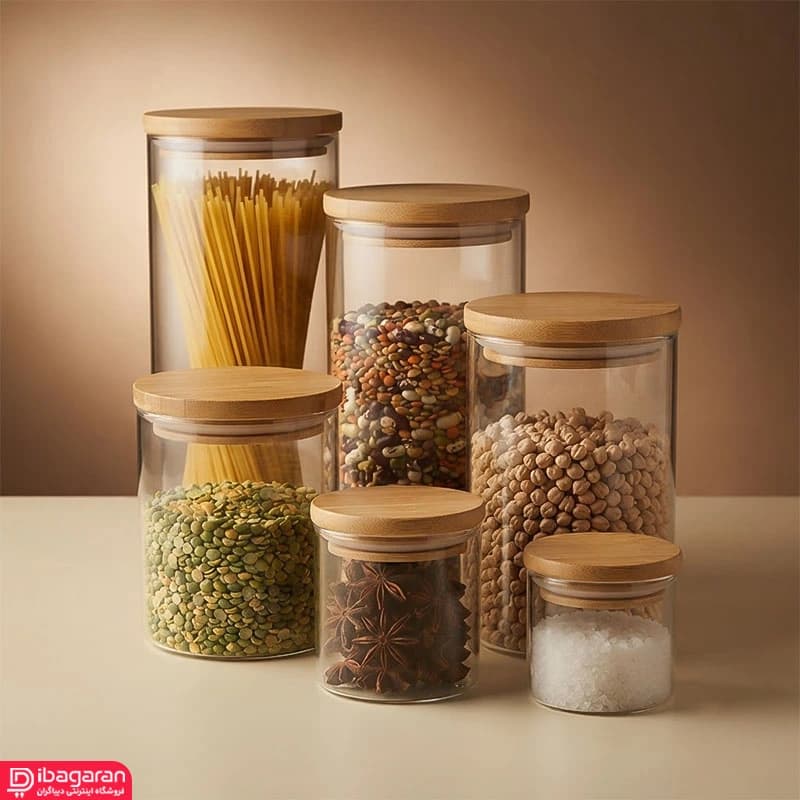 بانکه شیشه ای درب چوبی ریور — تصویر ۵