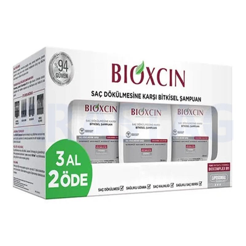پک اقتصادی 3 عددی شامپو ضد ریزش بیوکسین BIOXCIN برای موهای خشک و نرمال حجم 3×300 میلی