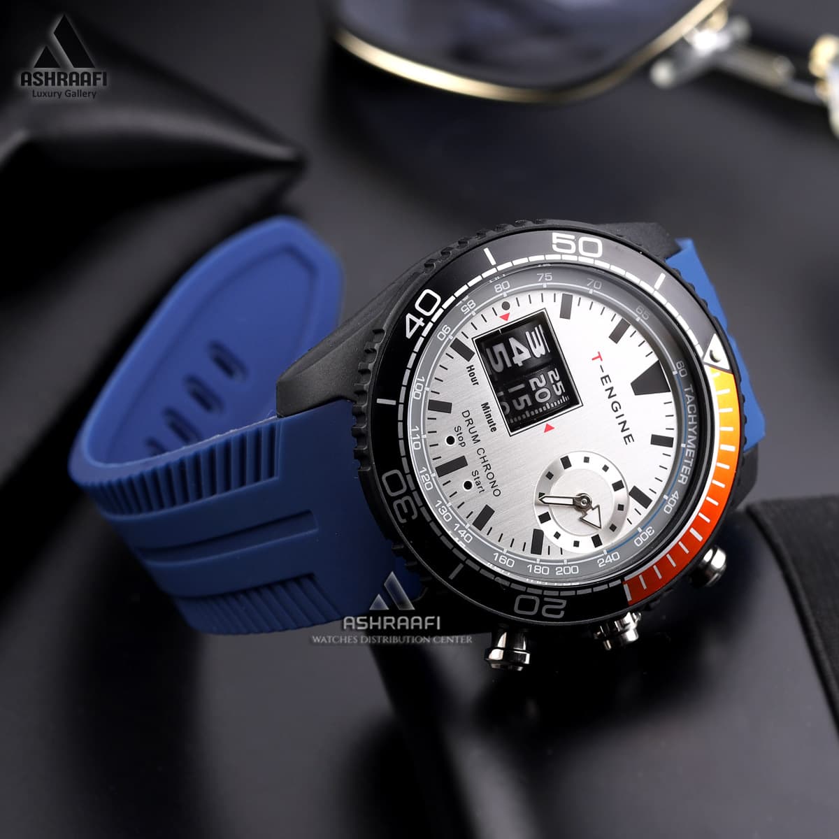 ساعت مردانه تی انجین T-Engine Drum Chrono 3943-BKW — تصویر ۵
