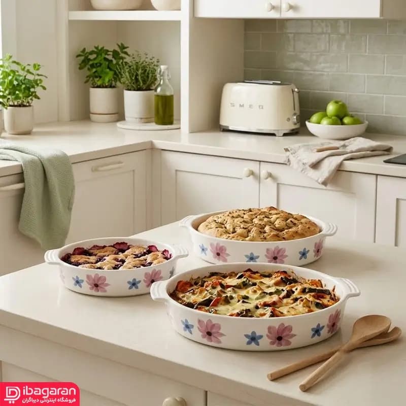 مرغ خوری بیضی طرح گل بهاری — تصویر ۵