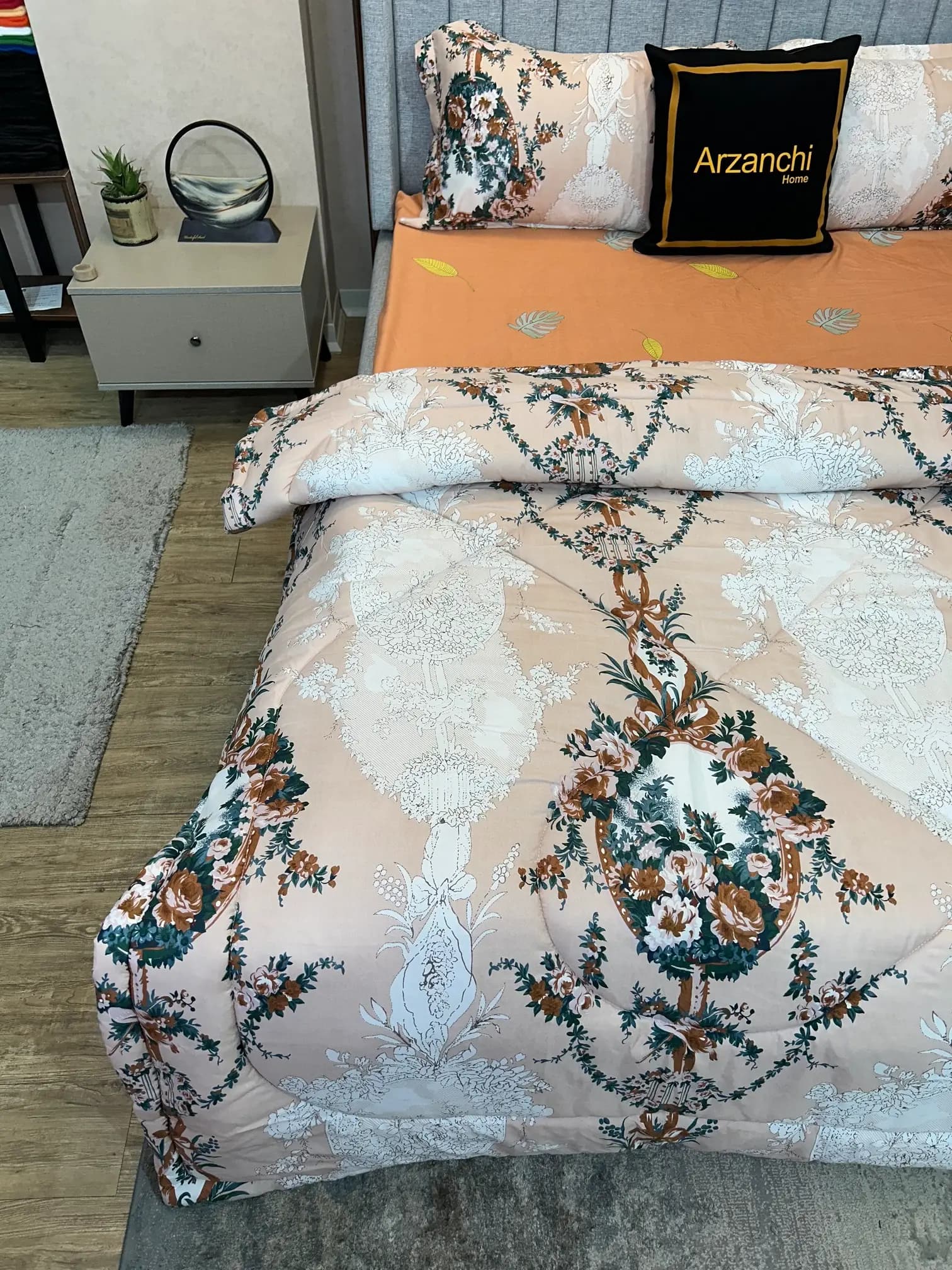 روتختی طرحدار داماس گلدار کد C943 ارزانچی — تصویر ۳