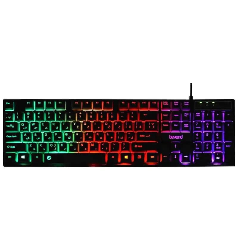 کیبورد با سیم گیمینگ بیاند مدل BK-7120 RGB