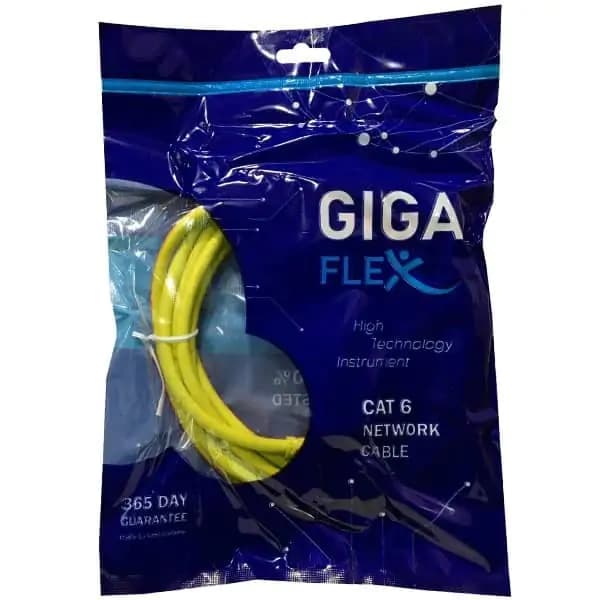 کابل شبکه Cat6 گیگافلکس 2 متری مدل GI-UTP-2M-YL — تصویر ۸