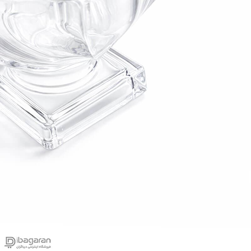 شکلات خوری بلور پایه دار کادویی مدل اسکوئر — تصویر ۴