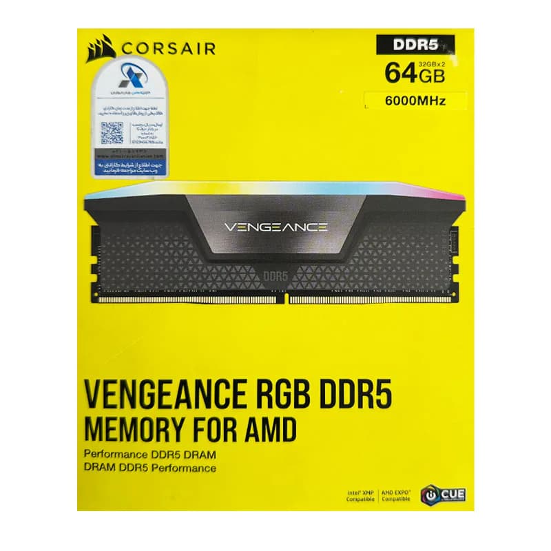 رم Corsair Vengeance RGB 32G DDR5 6000Mhz استوک در حد نو — تصویر ۱۰