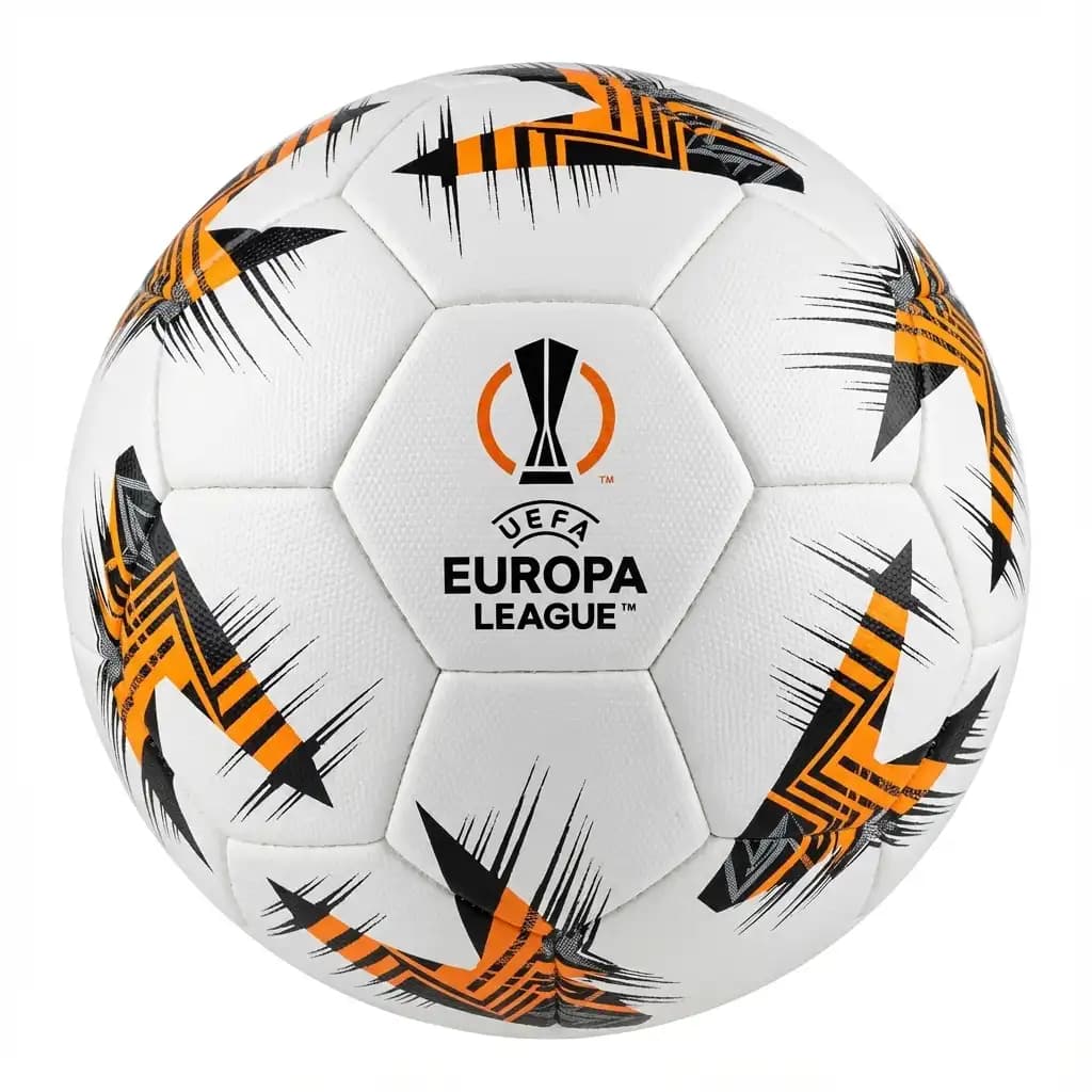 توپ فوتبال طرح لیگ اروپا (Europa League) رنگ نارنجی (دوختی پاکستانی)