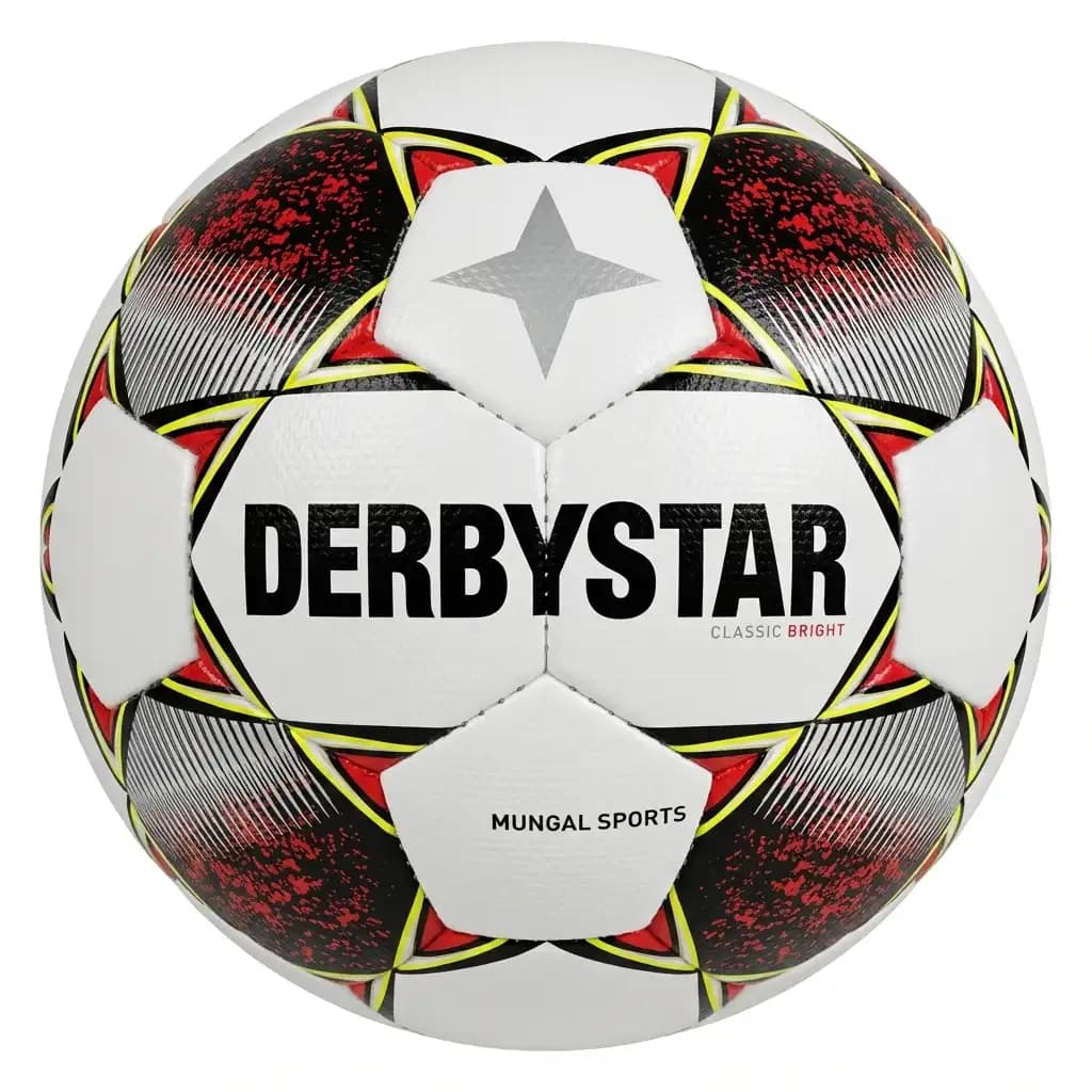 توپ فوتبال دربی استار (Derbystar) مدل Classic Bright دوختی پاکستانی (طرح ستاره‌ای)