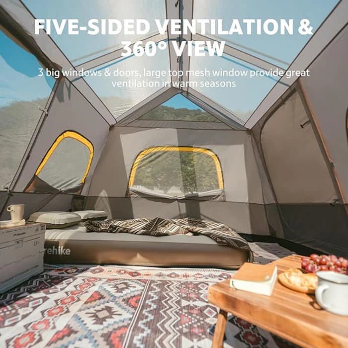 چادر 6 نفره نیچرهایک مدل Cape 6 Person Camping — تصویر ۴