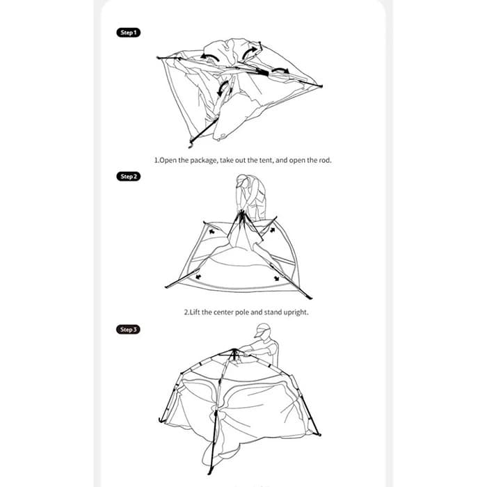 چادر 3 نفره سایبان دار نیچرهایک مدل Ango automatic tent CNK2550WS010 ‌ — تصویر ۶