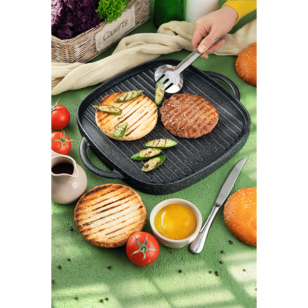 تابه گریل چدن دو طرفه نالینو مدل Lorenza (بدون درب) — تصویر ۵