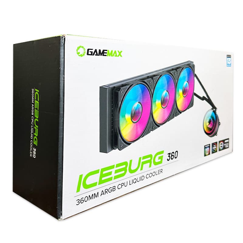 خنک کننده پردازنده Gamemax Ice Burge 360 ARGB استوک — تصویر ۴