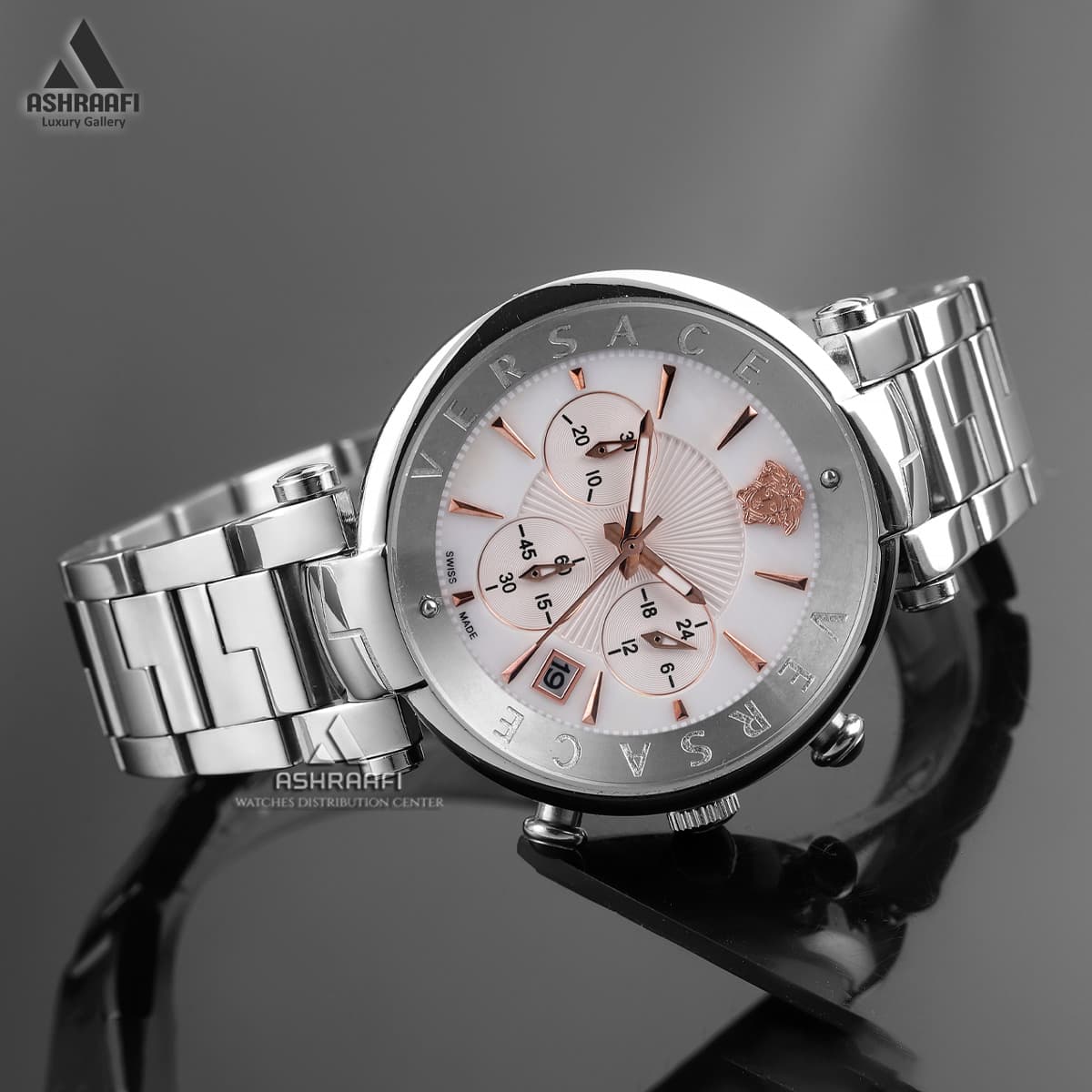 ساعت ورساچه صفحه صدفی Versace Two Tone Revive SR-02 — تصویر ۶