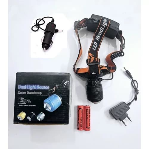 چراغ پیشانی زومدار دو لامپه مدل High Power Headlamp – T6 — تصویر ۷