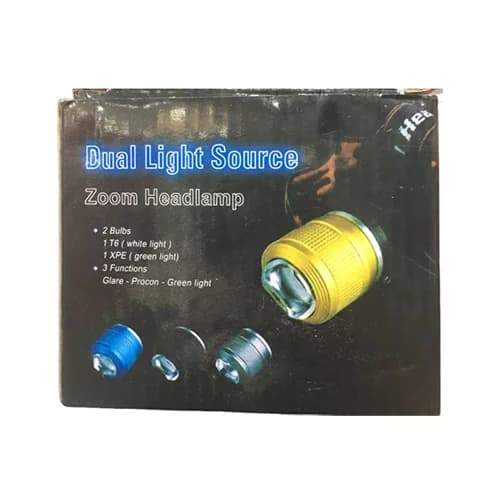 چراغ پیشانی زومدار دو لامپه مدل High Power Headlamp – T6 — تصویر ۴
