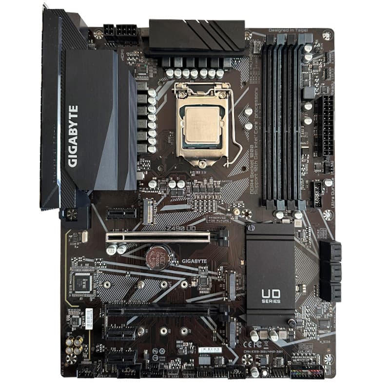 باندل مادربرد گیگابایت GIGABYTE Z490 UD + i7 10700K استوک در حد نو — تصویر ۲