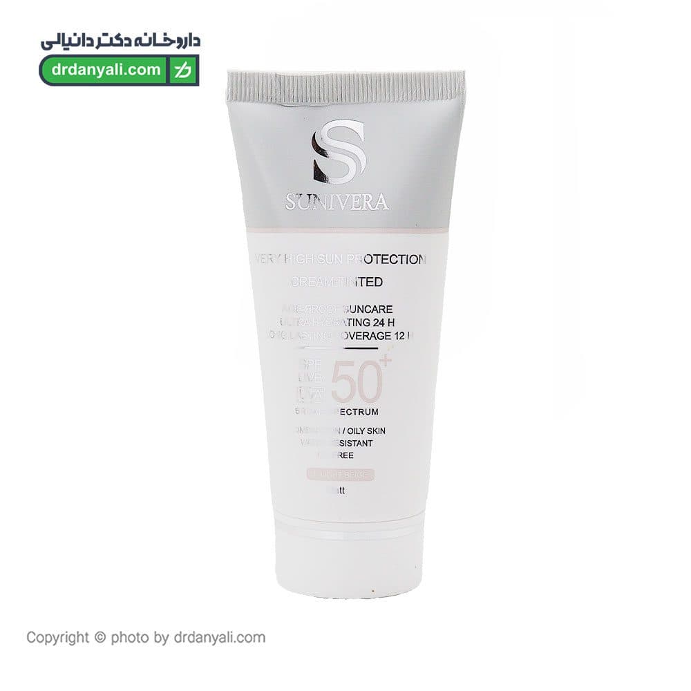 کرم ضد آفتاب رنگی SPF50 پوست چرب سانیورا 50 میلی لیتر — تصویر ۴