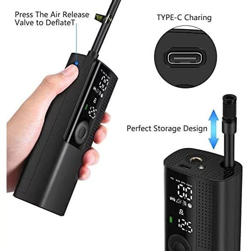 پمپ باد شارژی هوشمند قابل حمل لنوو HV09 مدل Lenovo L-CAP009 — تصویر ۷
