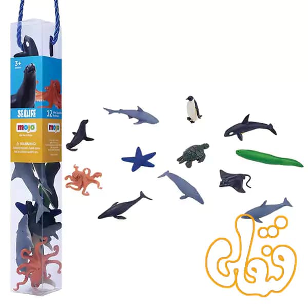 مجموعه 12 عددی حیوانات دریایی موجو Sea Life Tube 380056